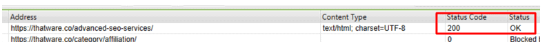 200 status code seo