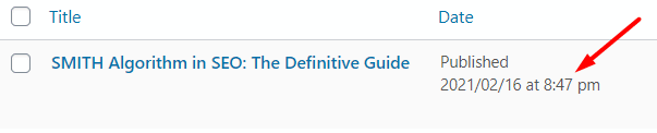 publish date